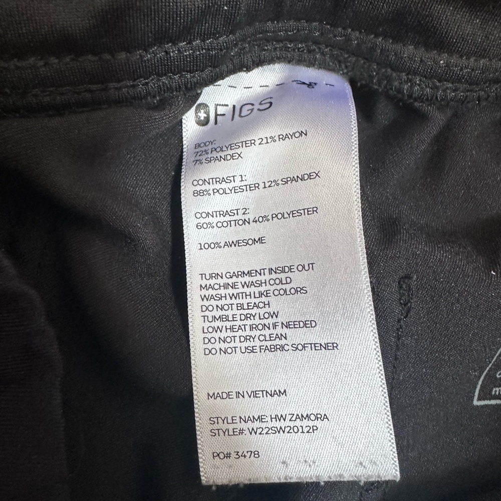 Figs Black Zamora Jogger Pants - XS - Multiple Available! - Picture 3 of 7